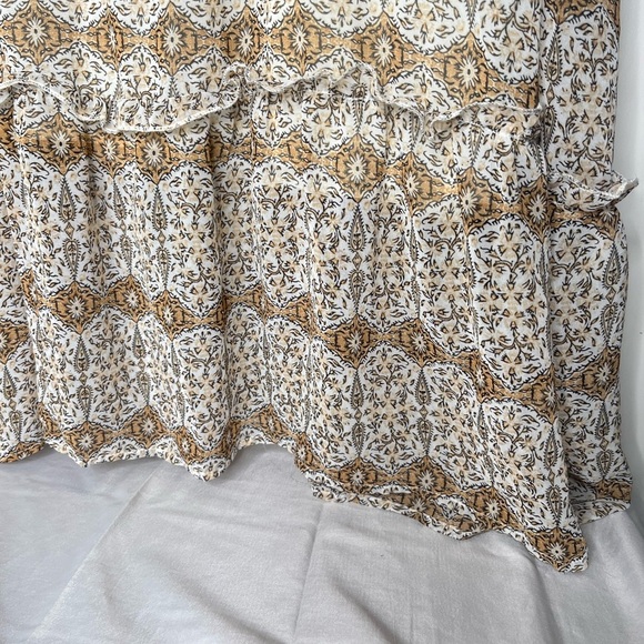 Hayden Brown Empire Waist Sundress with Bishop Sleeves Size 1XL - Picture 6 of 9